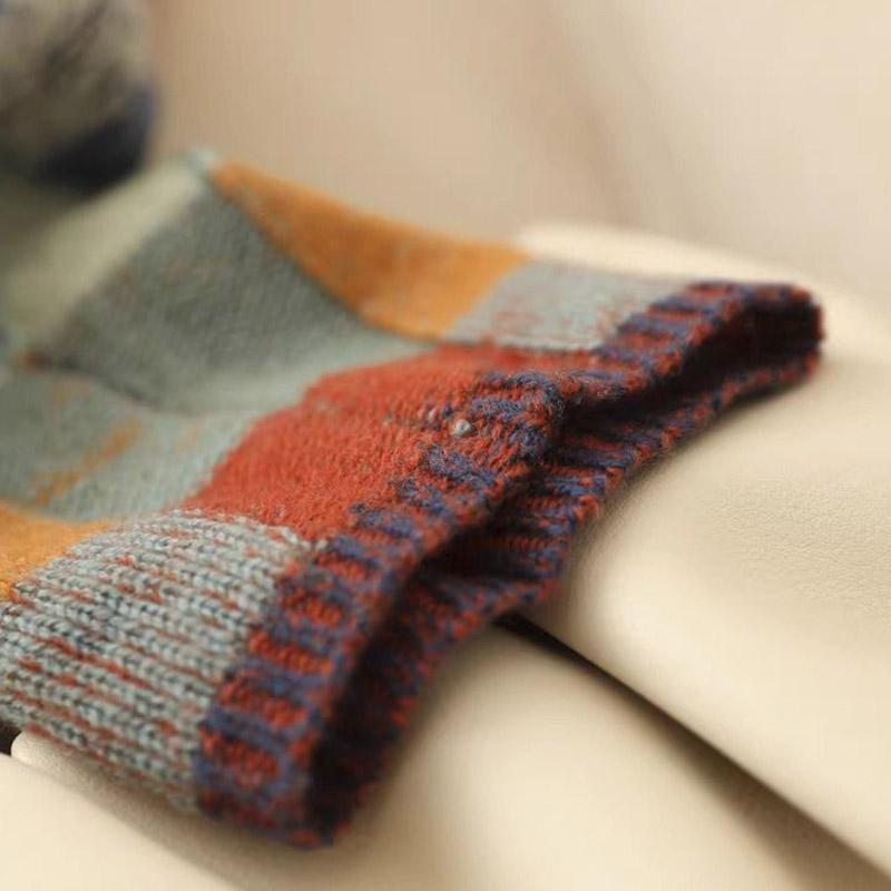 Sweater for Women Autumn Winter Thickened Pullover Warm Colorful Turtleneck Long-sleeve Knit Sweater Stretchy Long Sleeve Oversize R Tops