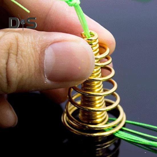 4Pcs/Set Trap Fishing Hook with Spring Carp Feeder Tangle-Free Heavy Duty Green Line Metal Barbed Fish Hook Rig Carp Fishing Accessories
