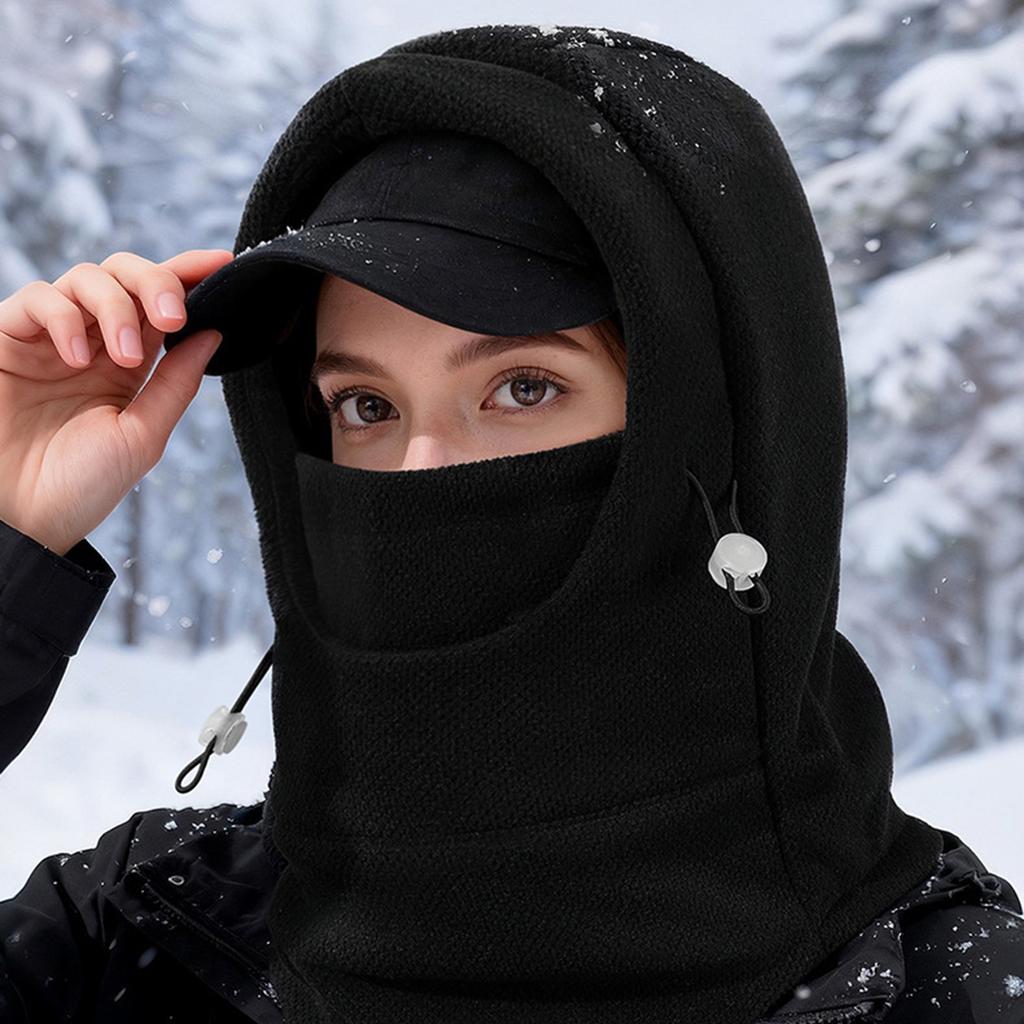 Balaclava Ski Mask Head Face Cover Scarf Soft Neck Warmer Hooded Cap Winter Windproof Hat for Outdoor Cycling Ski Snowboarding