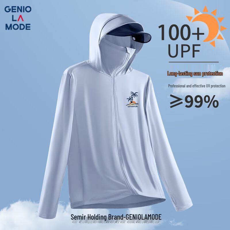 GENIOLAMODE Men s UPF100+ Ice Silk Sun Protection Jacket L