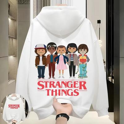 Stranger Things 2026 Klub Piekielnego Ognia Potwór Modna Bluza z Kapturem Modna Bluza z Nadrukiem Ubrania dla Dzieci