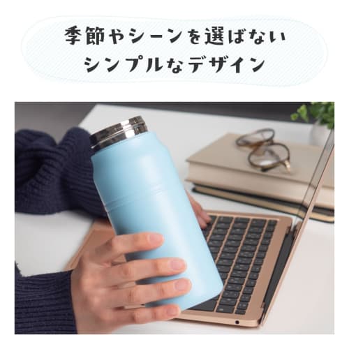 Atlas 700ml Vacuum Insulated Stainless Steel Water Bottle, Cold/Hot Water Capacity, Lightweight, Direct Drinking, Easy to Clean, Outdoor, WENS Sea Sal