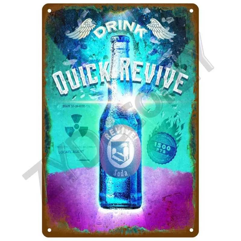 Vintage Poster Cocktail Tin Signboard Metal Signboard Decorative Wall Art Home Decoration Bar Club People Cave Iron Painting