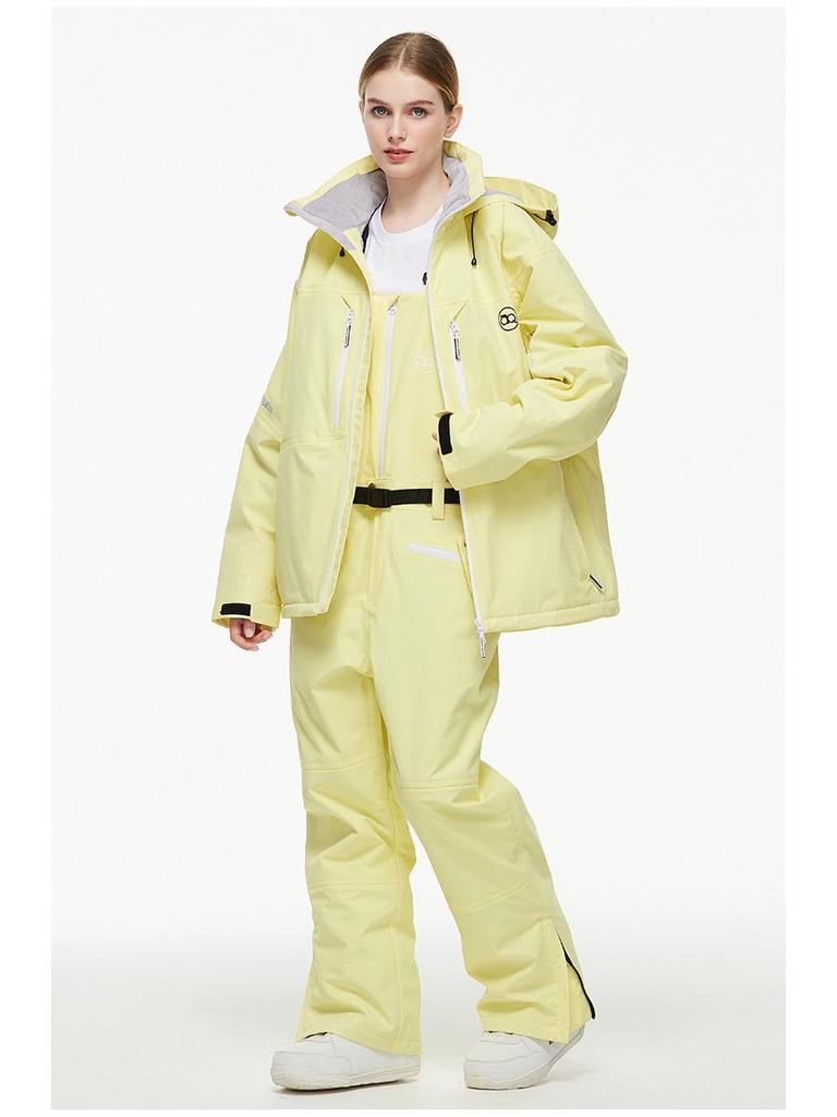 Unisex Waterproof Ski Pants with Suspenders - Warm, One-Piece Snowboarding & Ski Apparel