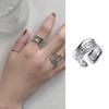 Smiley Adjustable Open Ring for Women - Trendy Niche Design, Perfect for Index Finger.