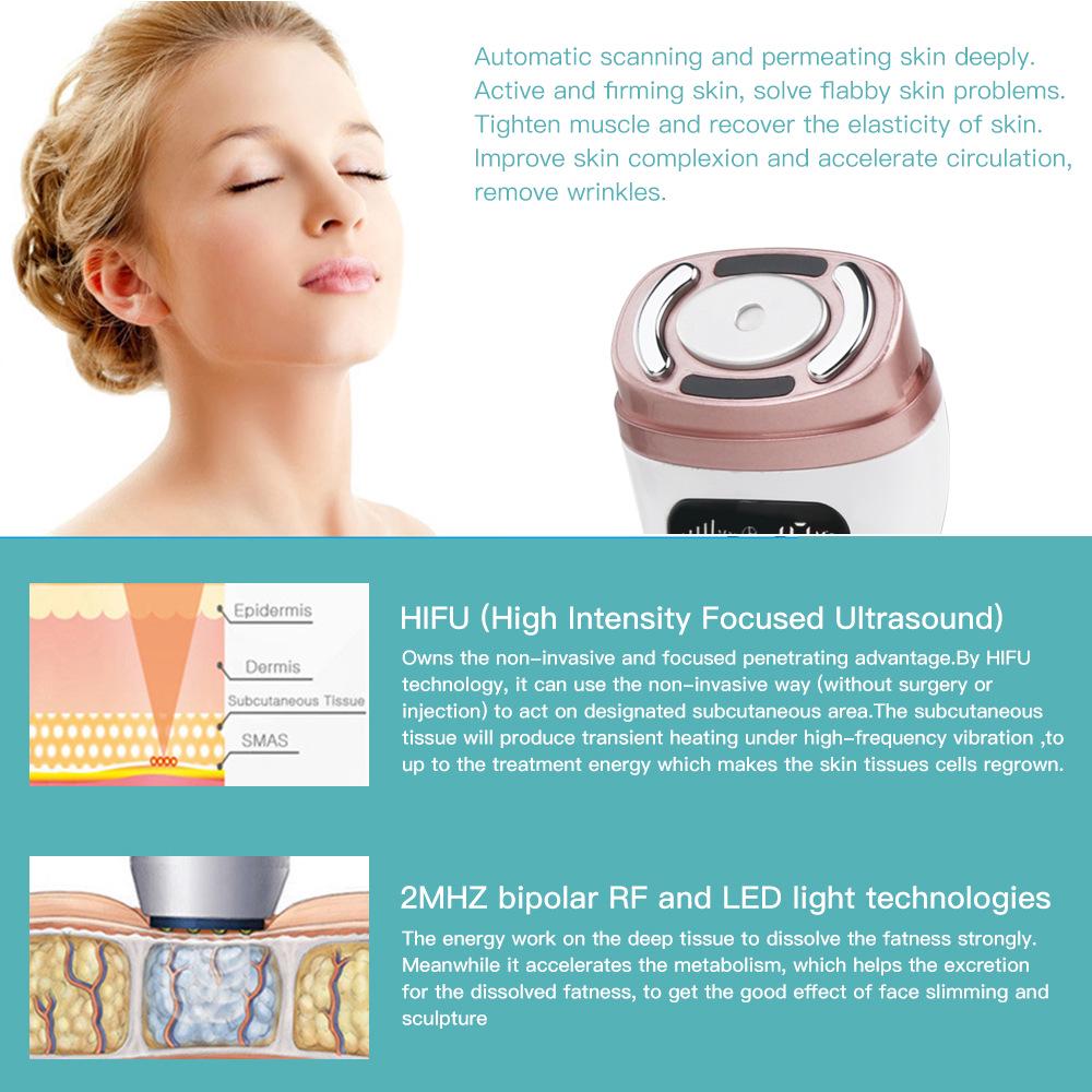 Mini Ultrasonic Sculpting Tool: HIFU EMS Pulse for Lifting & Wrinkle Smoothing