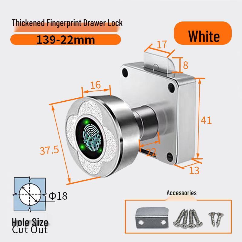 Smart Fingerprint Cabinet & Drawer Lock for Desks & Mailboxes