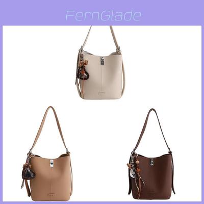 Pu Retro Fashion Water Bucket Bag For Daily Casual Womens Shoulder Purse