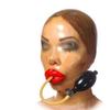 Suffocating Mask Sexy Catsuit  Latex Headgear Latex Mask With Zipper Role Play Cosplay Adult Sexy