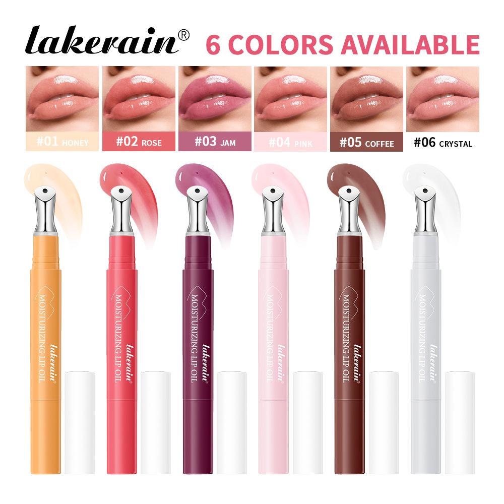 6 Farben Lipgloss Langhaltende Lippenstifte Make-up Transparenter Lipgloss Pflege der Lippen Kosmetik Tönung Öl Aufpolsternd Feuchtigkeitsspendend Oliven Honig Lippenstift
