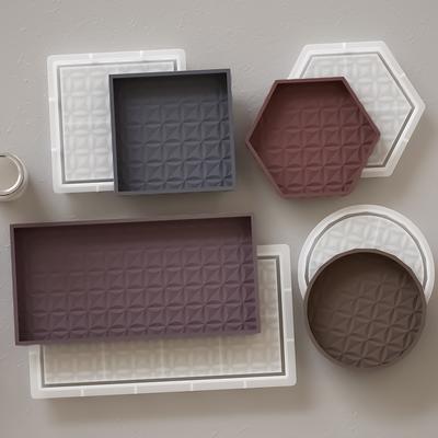 Silicone Resin Tray Moulds Fruit Dish Mould Small Cement Tray Molds Plate Moulds for Resin Casting Craft Decorations