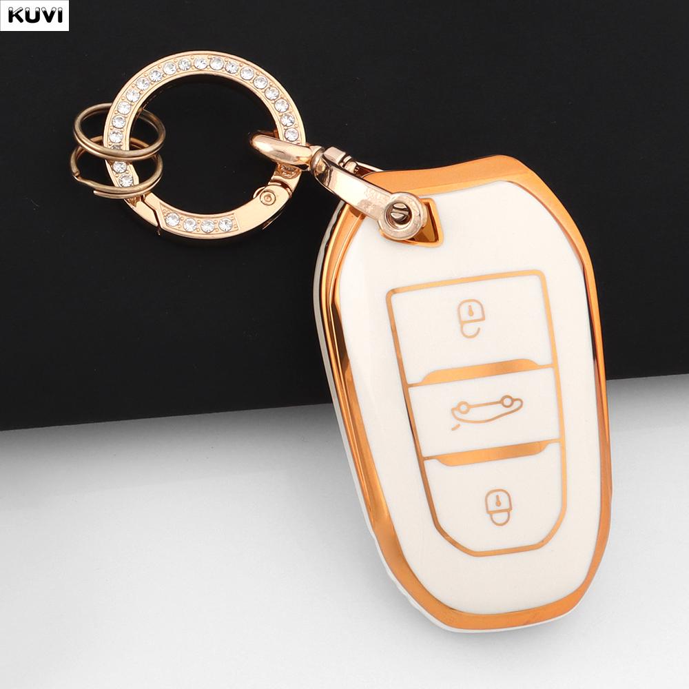 TPU Car Remote Smart Key Case Cover For Peugeot 2008 3008 4008 5008 308 408 508 Citroen C1 C2 C4 C6 C3-XR Picasso Grand DS3 DS5