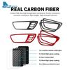 For Acura TLX 2015 2016 2017 2018   LHD Car Inner Door Handle Frame Trim Accessories Real Soft Carbon Fiber Sticker