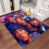 Bunter Pop-Art-Teppich mit Musikern. Rutschfester Teppich, geeignet für Wohnzimmer- und Schlafzimmer-Sofas.