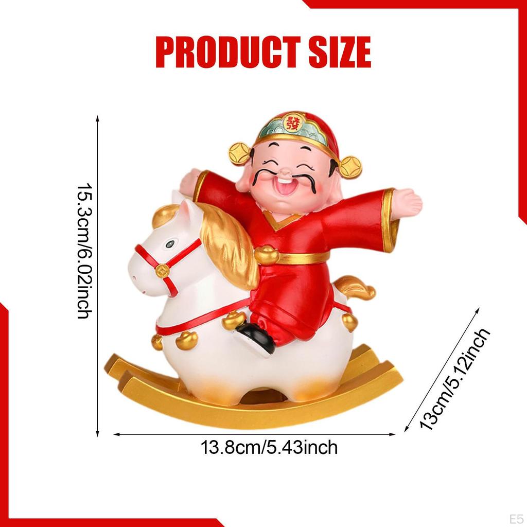 Horse Figurine Desktop Ornament Decoration Craftsmanship Mini Resin Statue Table Sculpture for