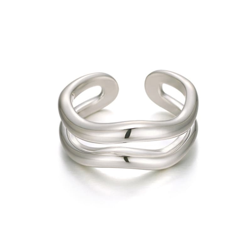 PAIGEFLYNN JEWELRY [925 Silver] Bye Two Line Open Ring