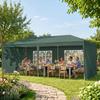 6X3 M Party Tent Gazebo Marquee Outdoor Patio Canopy Shelter With Windows And Side Panels Green