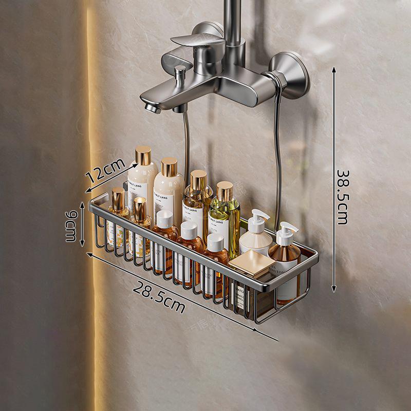 

Bathroom Rack Punch-free Bathroom Shower Rack Shower Gel Shampoo Shower Water Hanging Basket Shower Room Storage