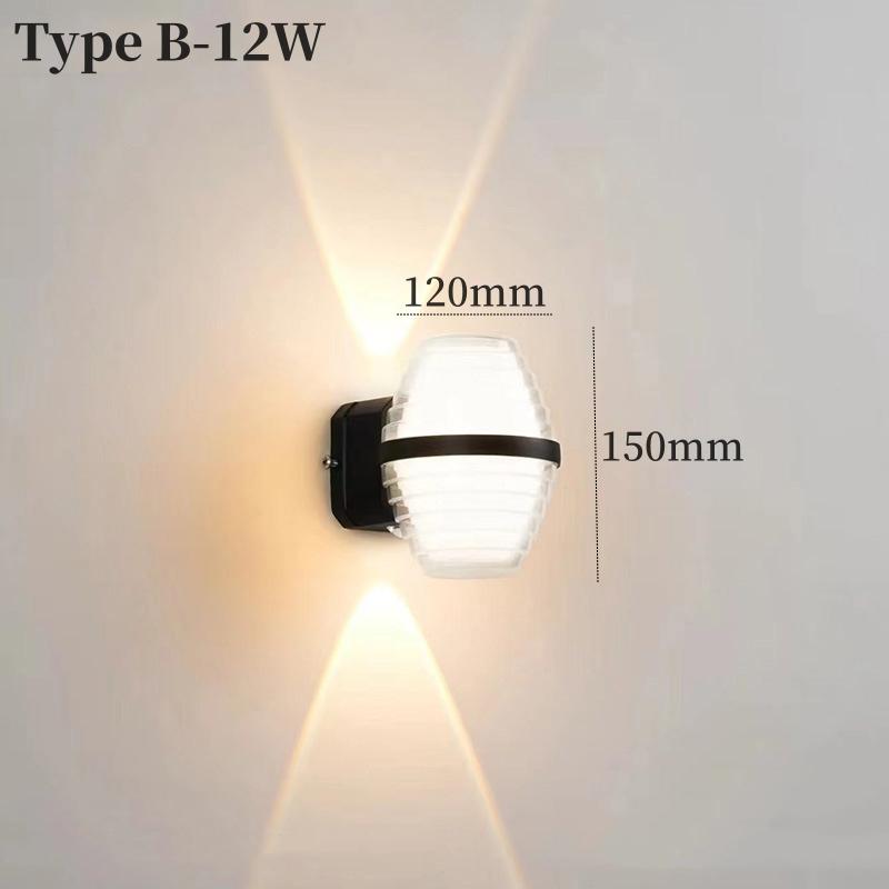 Outdoor LED Porch Wall Lamp IP65 Waterproof Wall Mounted Sconce Garden Courtyard Home Exterior Wall Lighting Fxiture AC110/220V