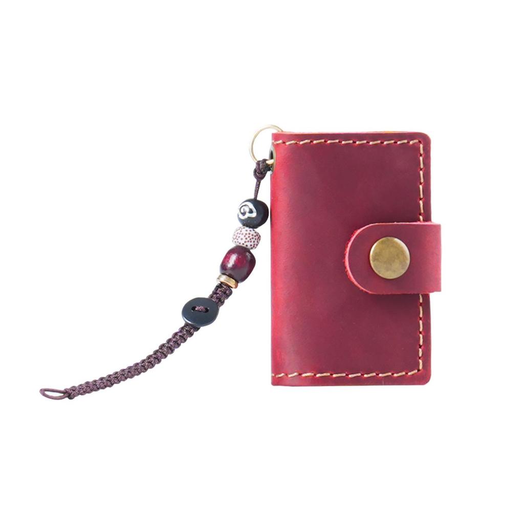Mini Traveler's Cowhide Notebook Pendant - Handmade Decorative TN Travel Book