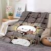 Schattige Bubu en Dudu Serie Deken Cartoon Print Kinderen Warm Flanel Zacht Comfortabel Huis Reizen Deken Bed Deken Verjaardagscadeau