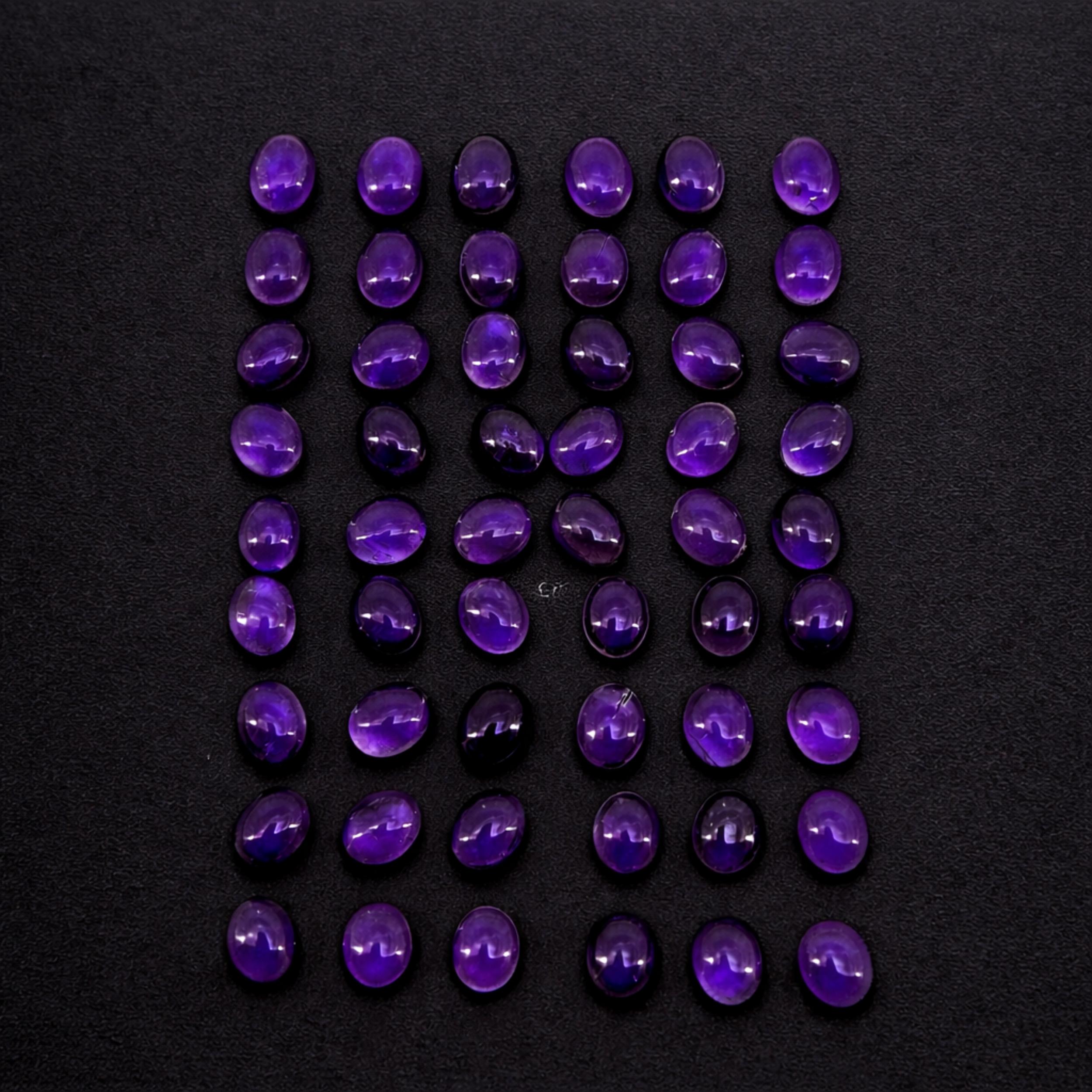 Оптовый AAA Натуральный Аметист Овальный Кабошон 11x9мм – Партия Камней для Изготовления Украшений 1 Piece фиолетовый