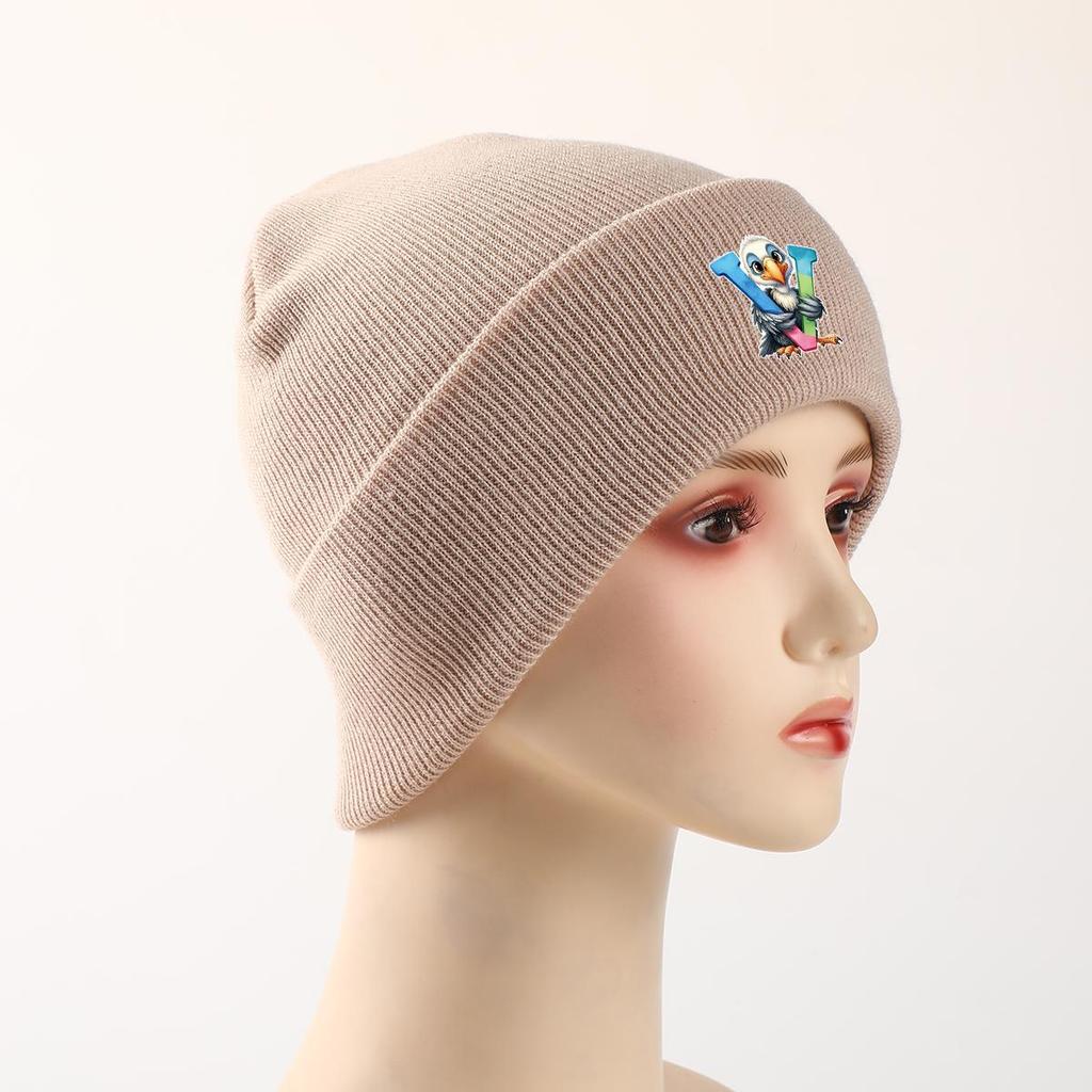 1pc, Alphabet A to Z and Animals Print Knitted Cap Beanie, 260 Knit Hats to Choose, for Men And Women