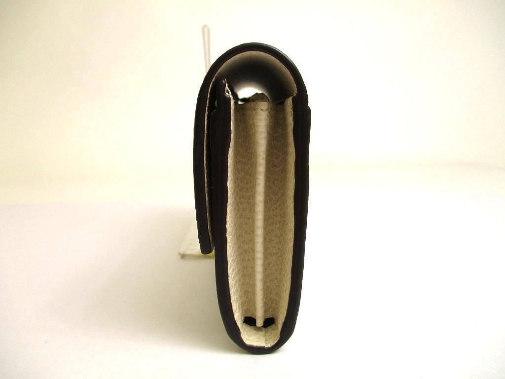 Authentic GUCCI Marmont G Off White Leather Continental Wallet Flap Long Wallet #a709  Open Box