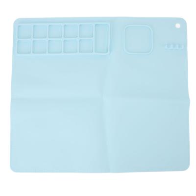 Tappetino in Silicone per Pittura con Tavolozza Facile Pulizia Multifunzionale Tappetino da Disegno per Arte e Artigianato per Bambini