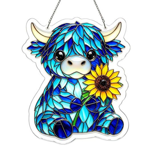 Suncatcher Stained Glass Puzzle Acrylic Pendant Light Refraction Window Hanging Jigsaw for Home Decor