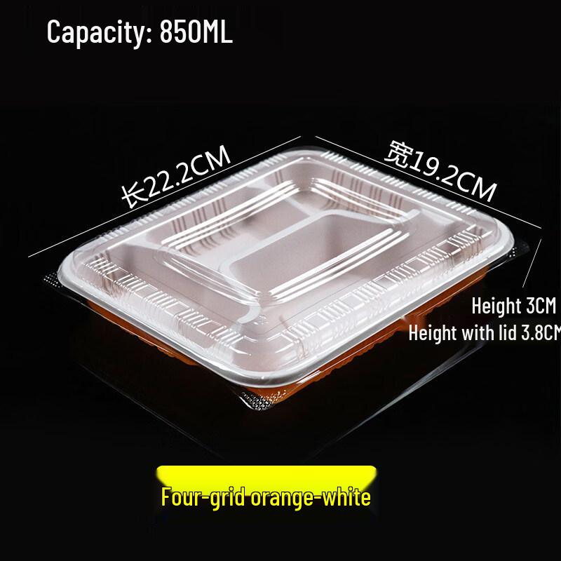 ZISIZ Disposable 3-Compartment Meal Prep Container