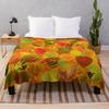 Autumn Theme Flannel Throw Blanket King Queen Size for Bed Sofa Couch Decor Lightweight Warm Super Soft Art Blanket Good Gift