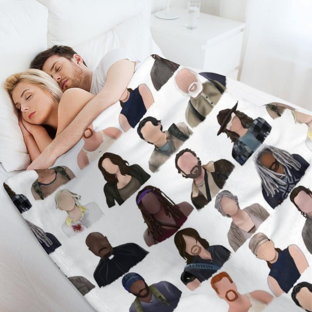 Zombie Cast Throw Blanket Designers anime Soft Plaid manga Blankets