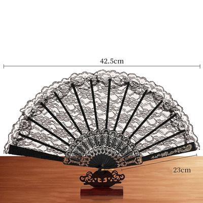 Vintage Style Lace Folding Fan Chinese Japanese Pattern Art Craft Gift Decor