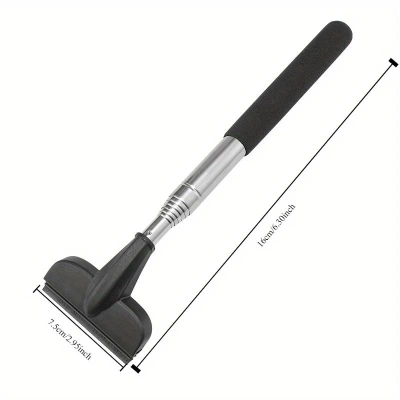 2-in-1 Retractable Portable Wiper: Perfect for Cleaning Car Rearview Mirrors, Gas Station Windows, Shower Glass & Windshields!