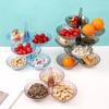Kitchen Candy Fruit Plate European Plastic Stackable Dried Fruit Snacks Tray Home Wedding Party Table Dessert Decoration Plate