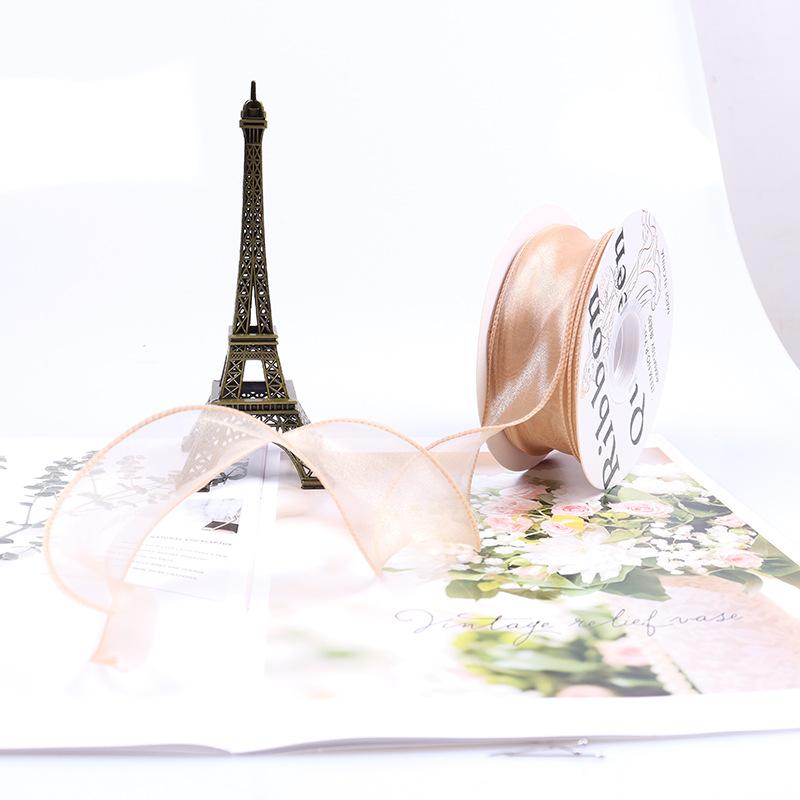 1 Roll Flower Packaging Ribbon Fish Tail Mesh Flower Shop DIY Material Wave Edge Fish Tail Mesh Belt Sewing Supplies