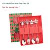Christmas Cartoon Stainless Steel Spoon & Fork Set – Festive Cutlery with Gift Box