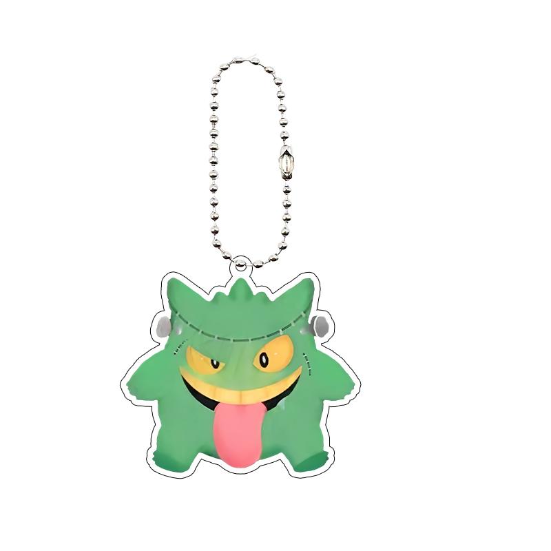 Anime Cartoon Gengar Halloween Day Acrylic Keychain Kawaii Pocket Figure All Saints' Day Creative Pendant Decoration Gifts Toys