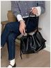 Big Shoulder Bags for Women Large Hobo Shopper Bag Solid Color Soft PU Leather Crossbody Handbag Drawstring Ruched Lady Totes