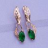MINTHA Orecchini a Clip Tendenza Colore Oro Rosa Gioielli di Moda Zirconia Cubica Orecchini Foglia Verde Per Donna Festa di Compleanno Regalo di Natale