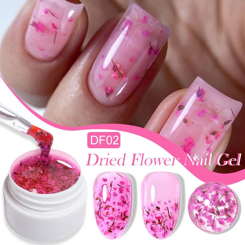 LILY'CUTE Fairy Sparkle Dried Flower Gel Nail Polish