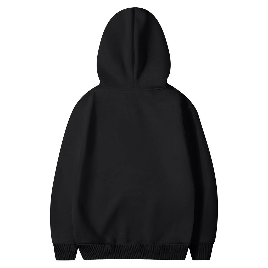 Women's Casual Fashion Solid Color Rugby Print Long Sleeve Hooded Sweatshirt Top