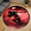 1pc Football Player Pattern Office Round Rugs, Under Chair Round Rugs for Living Room, Bedroom, Bathroom Decoration Carpet 091883