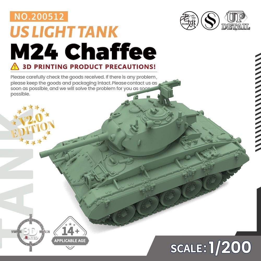 

SSMODEL 1/200 Military Model Kit US M24 Chaffee Light Tank