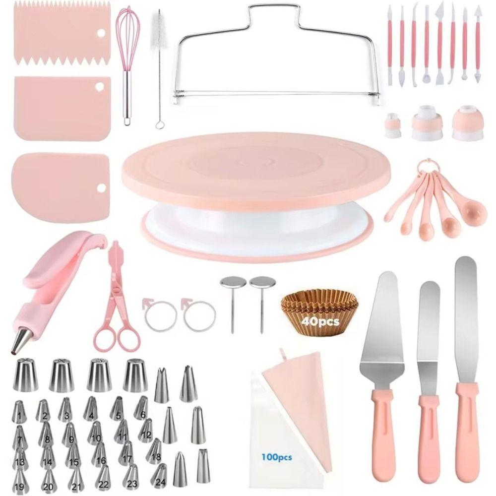 207Pcs Multi-functional Pastry Turntable Kit Creative DIY Baking Tools  Dessert Pastry Making