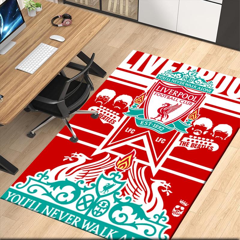 Liverpool Football Club Printed Carpet, for Office Chair Living Room Bedroom Kitchen Room Decor Gifts.