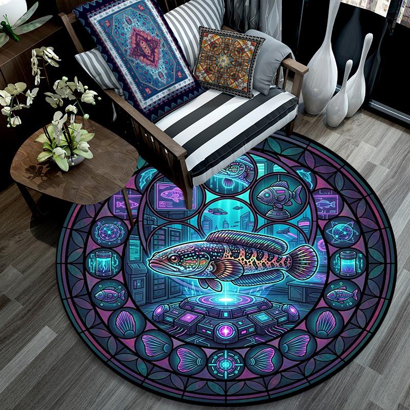 Cybernetic Fish Laboratory Round Football Size 5 Adult Ball Suitable for Training Matches and Outdoor Team. 80cm x 80cm