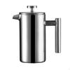 French Press Stabile Kaffeebereiter Polierter Kessel Doppelwandig für