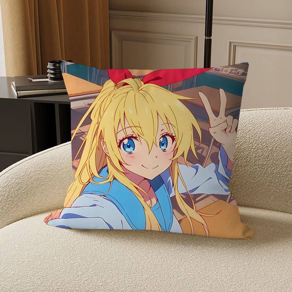 Anime K-Kirisaki-Chitoge Pillow Gift Home Office Decoration Bedroom Sofa Car Cushion Cover Case 45x45